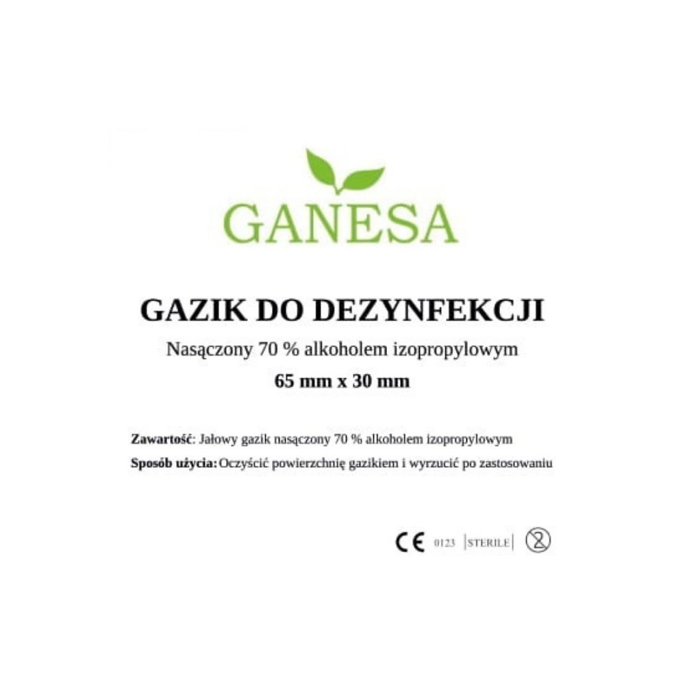 Gaziki nasączone alkoholem 65mm x 30mm