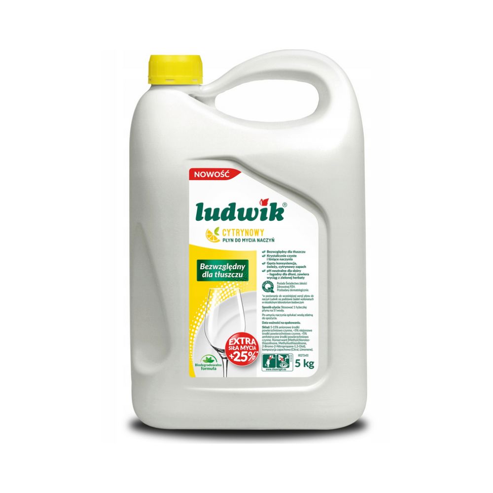 Płyn do mycia naczyń Ludwik Cytrynowy 5 L