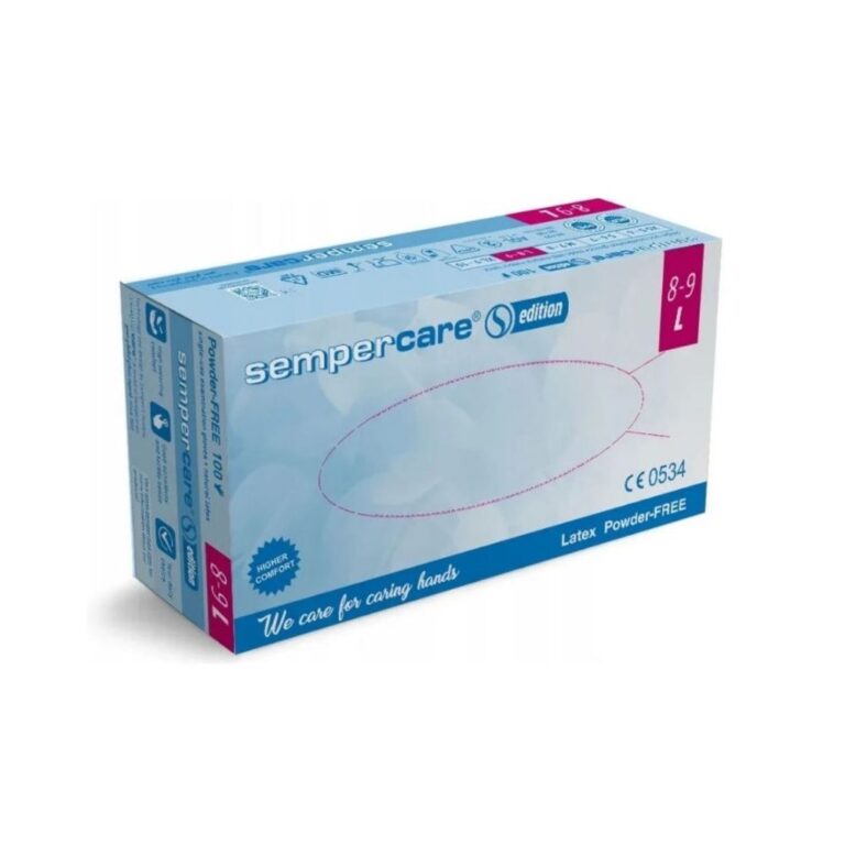 RĘKAWICZKI SEMPERCARE latex bezpudrowy 100 szt