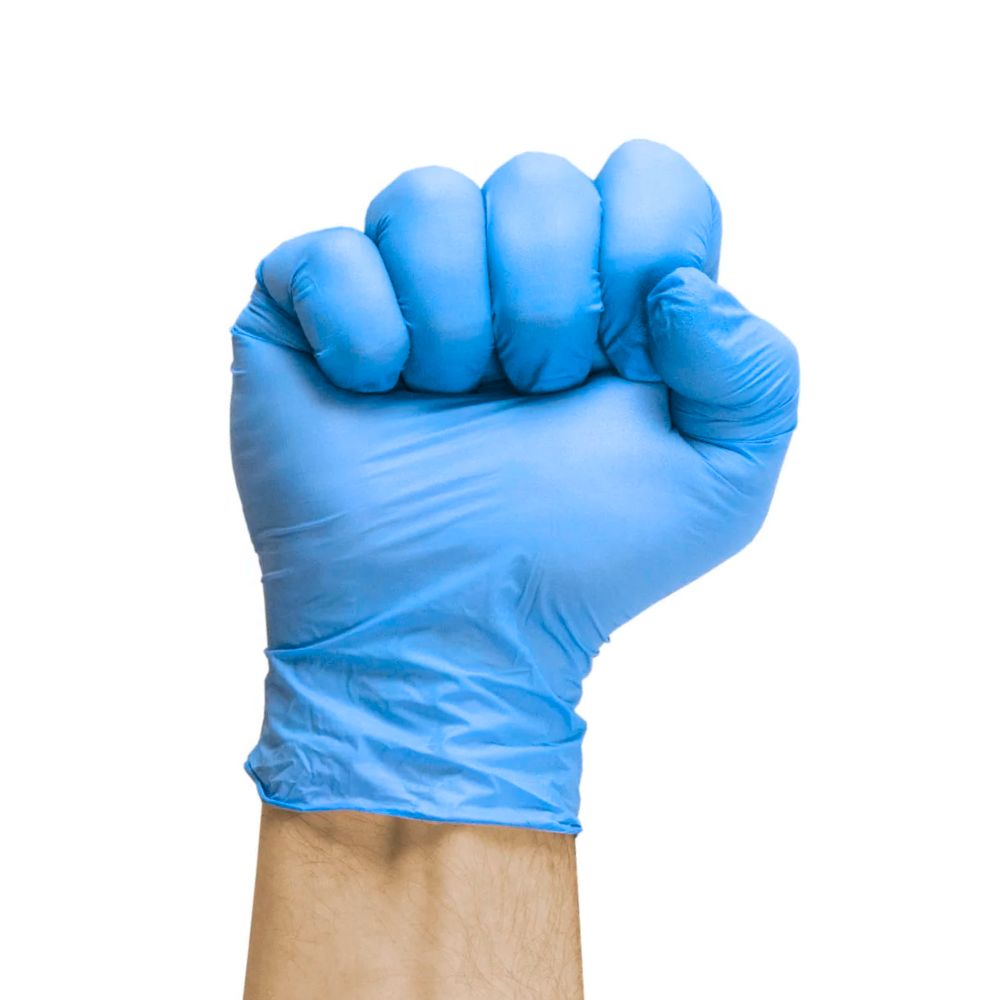 rękawice nitrylowe niebieskie
