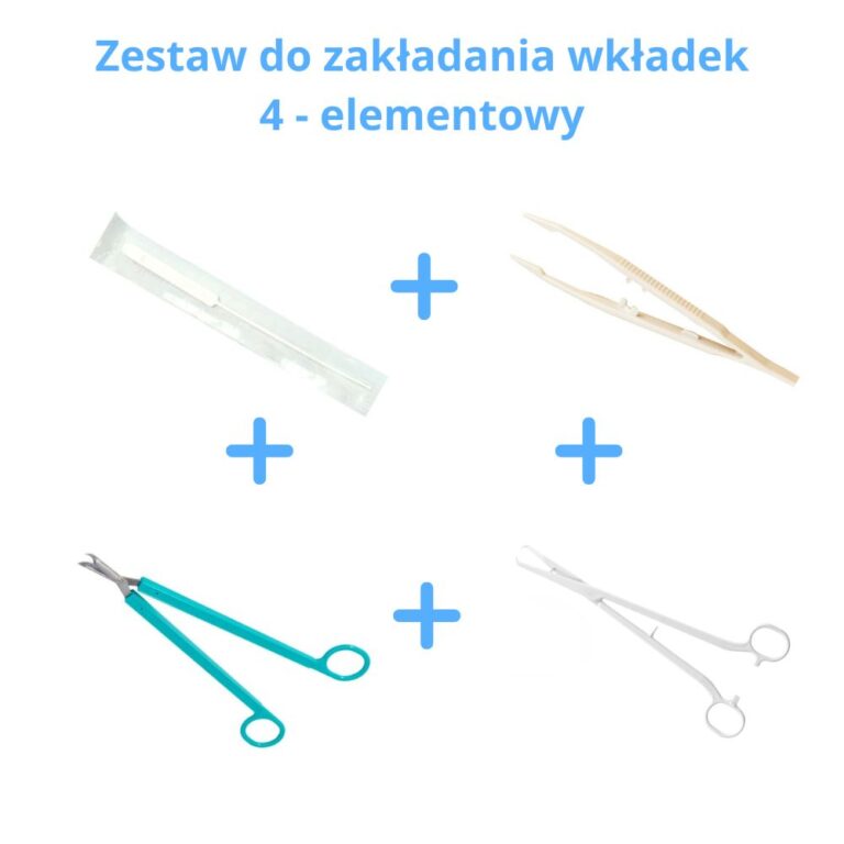 zestaw 4 elementowy do zakładania wkładek