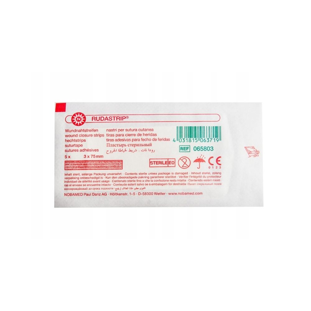 Paski do zamykania ran RUDASTRIP (3 mm x 75 mm) 5 szt