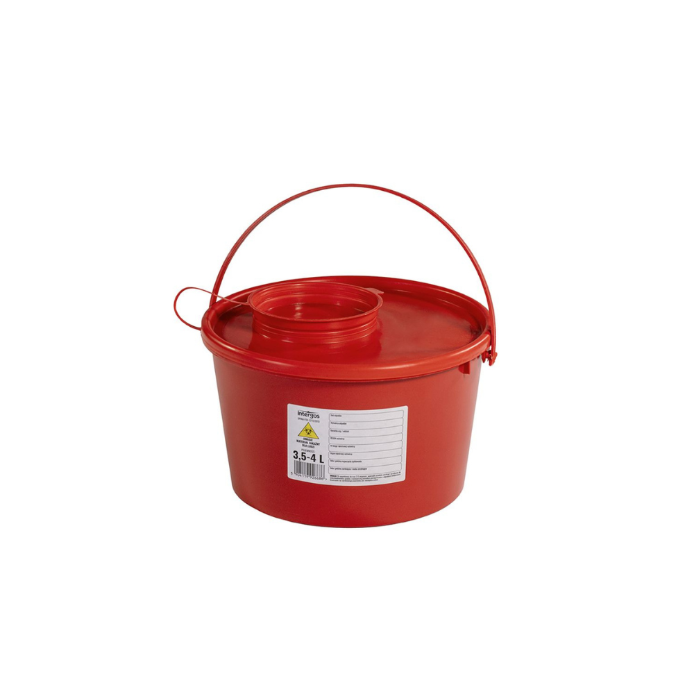 Pojemnik na odpady medyczne 3,5L CZERWONY Wiaderko