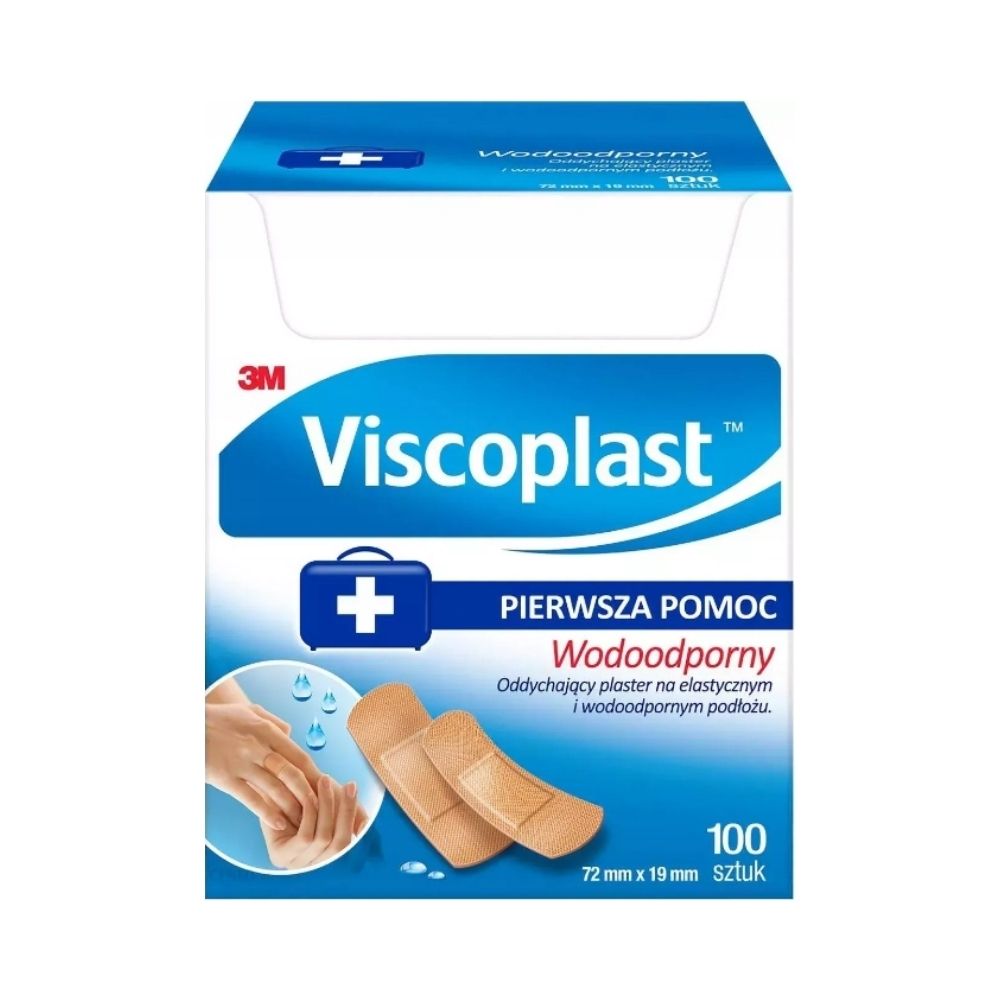 Plastry wodoodporne Viscoplast 72 mm x 19 mm op. 100 szt
